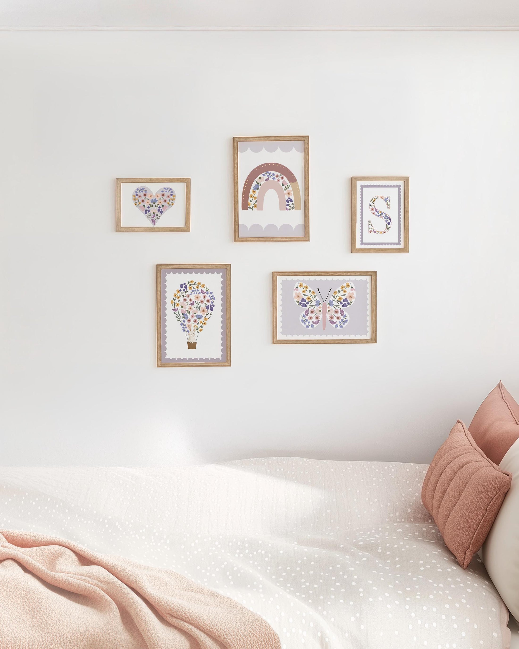 Wildflower Nursery Gallery Wall Art Set – Girls Floral Prints