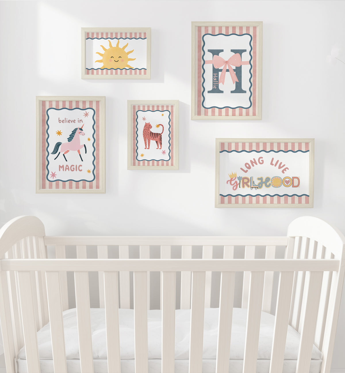 Long Live Girlhood Nursery Gallery Wall | Set of 5 Prints