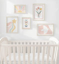 Load image into Gallery viewer, Pastel Nursery Gallery Wall Art – Tulips, Dove & Butterflies
