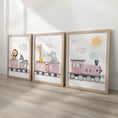 Load image into Gallery viewer, Safari Train Nursery Prints | Set of 3
