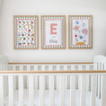 Load image into Gallery viewer, Personalised Alphabet, Initial & Solar System Nursery Prints | Set of 3
