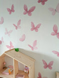 Load image into Gallery viewer, Pink Butterfly Wall Stickers | Fabric Wall Decals | Girls Bedroom & Nursery Decor
