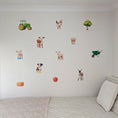 Load image into Gallery viewer, Farm Animal Wall Stickers – Removable Fabric Nursery Decals | Tractor & Wellington Boots
