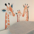Load image into Gallery viewer, Giraffe Family Wall Stickers | Removable Fabric Nursery Decals – Set of 3
