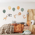 Load image into Gallery viewer, Premium Fabric Nursery Wall Stickers - Cute Animals with Balloons - RoseRowanDesign
