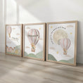 Load image into Gallery viewer, Balloon Adventure Print Set – Personalised Nursery Wall Art - RoseRowanDesign - 
