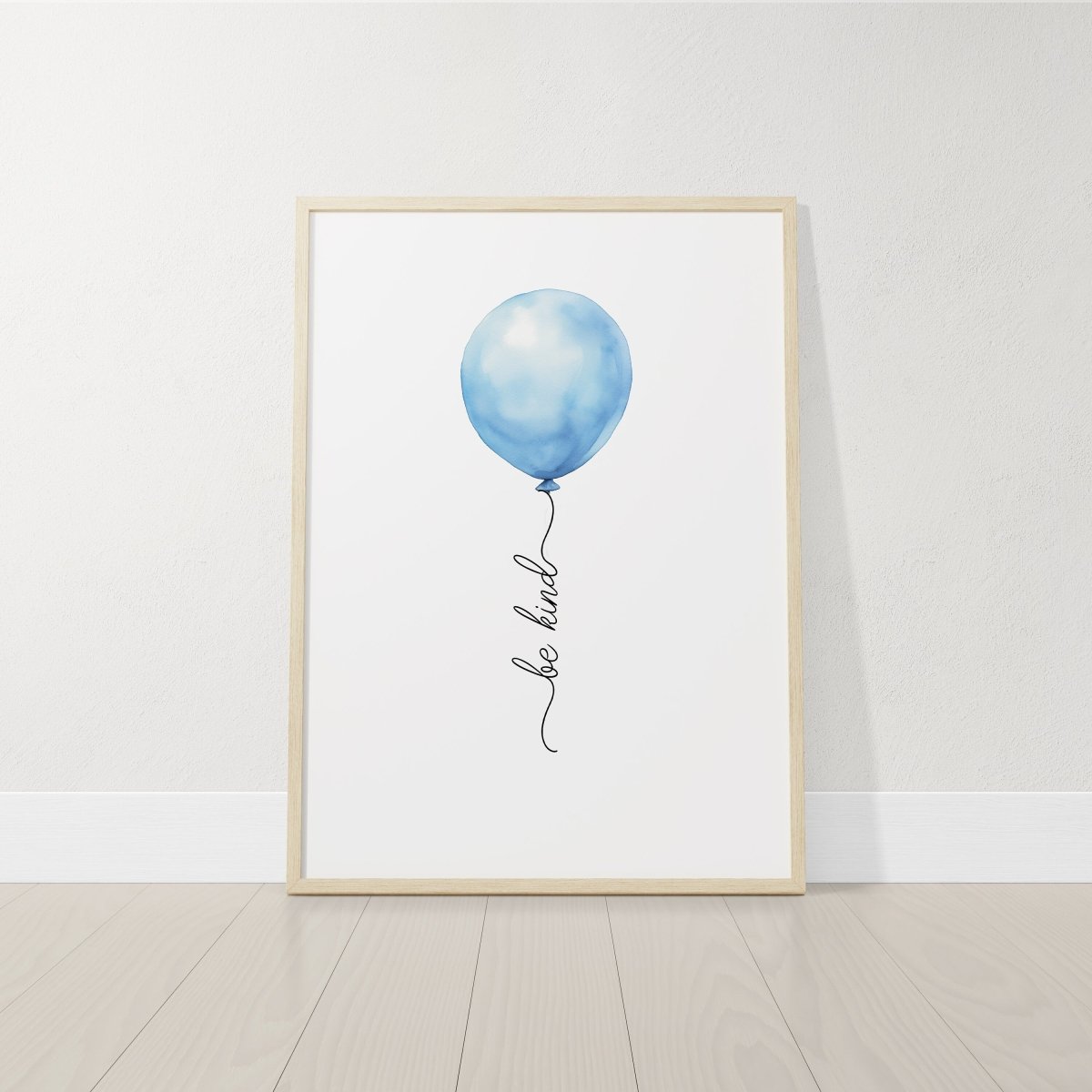 Blue Balloon Nursery Wall Art | Set of 3 | Boys Bedroom &amp; Playroom Decor - RoseRowanDesign - 