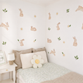 Load image into Gallery viewer, Premium Fabric Nursery Wall Stickers - Bunnies and Daisies
