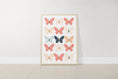 Load image into Gallery viewer, Butterflies and Flowers | Set of 3 Nursery Wall Art | Pink Butterfly Prints for Baby Girls Room - RoseRowanDesign - Wall Art
