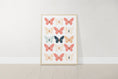 Load image into Gallery viewer, Butterflies and Flowers | Set of 3 Nursery Wall Art | Pink Butterfly Prints for Baby Girls Room - RoseRowanDesign - Wall Art
