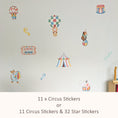 Load image into Gallery viewer, Circus Wall Stickers | Colourful Nursery Wall Decals Baby & Kids Room
