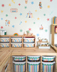 Load image into Gallery viewer, Scalloped Star Drawer Stickers for IKEA Trofast Storage Tub - Front Facing Decal - More Colours
