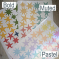 Load image into Gallery viewer, Premium Fabric Nursery Wall Stickers - Irregular Star Decals - Pastel Colours
