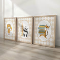 Load image into Gallery viewer, Cool Kids Club Nursery Prints – Lion, Panda & Tiger Set - RoseRowanDesign - 
