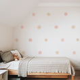 Load image into Gallery viewer, Premium Fabric Nursery Wall Stickers - Daisies - Pink & Beige - RoseRowanDesign
