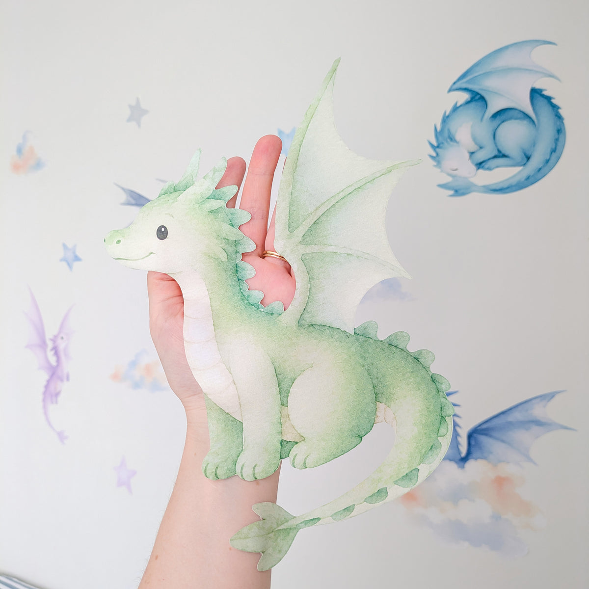 Dragon Wall Stickers | Colourful Dragons, Clouds & Stars