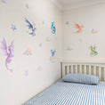 Load image into Gallery viewer, Dragon Wall Stickers | Colourful Dragons, Clouds & Stars
