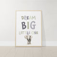 Load image into Gallery viewer, Dream Big Safari Animals, Rainbow and Hot Air Balloon | Green | Set of 3 Nursery Prints - RoseRowanDesign - 
