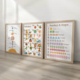 Load image into Gallery viewer, Educational Nursery Prints Set - Solar System Alphabet Numbers Shapes Wall Art for Kids - RoseRowanDesign - 
