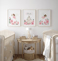 Load image into Gallery viewer, Fairy Castle Personalised | Set of 3 Prints | Girls Nursery, Bedroom or Playroom - RoseRowanDesign - Wall Art
