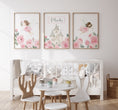 Load image into Gallery viewer, Fairy Castle Personalised | Set of 3 Prints | Girls Nursery, Bedroom or Playroom - RoseRowanDesign - Wall Art
