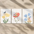 Load image into Gallery viewer, Fairy Floral Nursery Art Set - Whimsical Wall Prints for Girls Bedroom Playroom Decor - RoseRowanDesign - 
