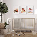 Load image into Gallery viewer, Farm Nursery Prints | Set of 3 | Tractor & Red Barn Wall Art for Baby Boys' Room - RoseRowanDesign - 
