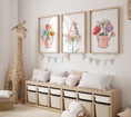 Load image into Gallery viewer, Flower Nursery Prints | Set of 3 | Personalised Wall Art for Girls' Room - RoseRowanDesign - 
