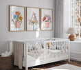 Load image into Gallery viewer, Flower Nursery Prints | Set of 3 | Personalised Wall Art for Girls' Room - RoseRowanDesign - 

