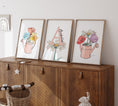 Load image into Gallery viewer, Flower Nursery Prints | Set of 3 | Personalised Wall Art for Girls' Room - RoseRowanDesign - 
