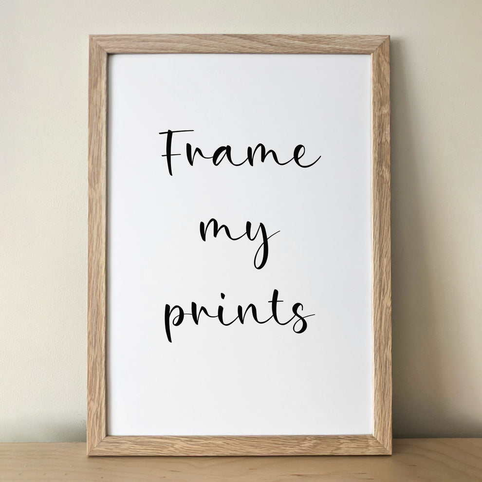 Frame My Prints - A4 & A3 White or Oak Effect Frames - RoseRowanDesign