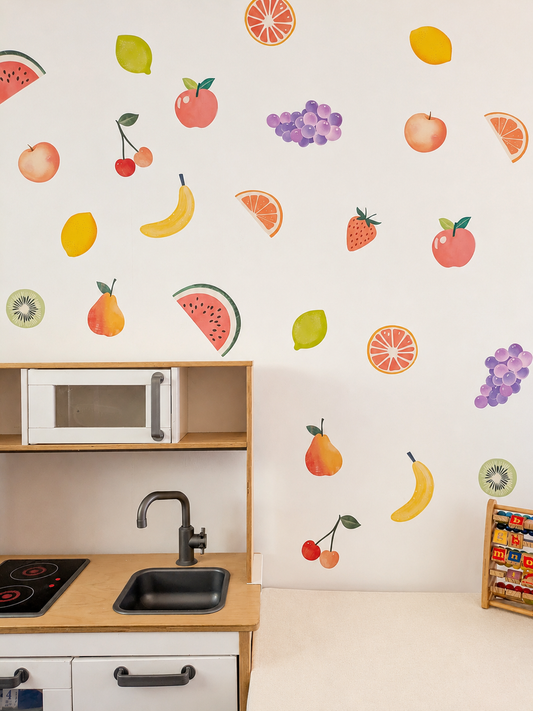 Premium Fabric Nursery Wall Stickers - Fruit