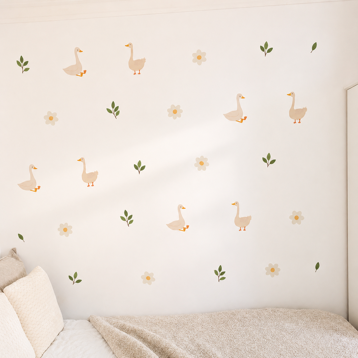Premium Fabric Nursery Wall Stickers - Goose