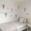 Load image into Gallery viewer, Hot Air Balloon Wall Stickers  Pastel Nursery Decals | Available in 6 Colourways
