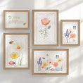 Load image into Gallery viewer, Personalised Little Wildflower Nursery Gallery Wall | Set of 5 Prints
