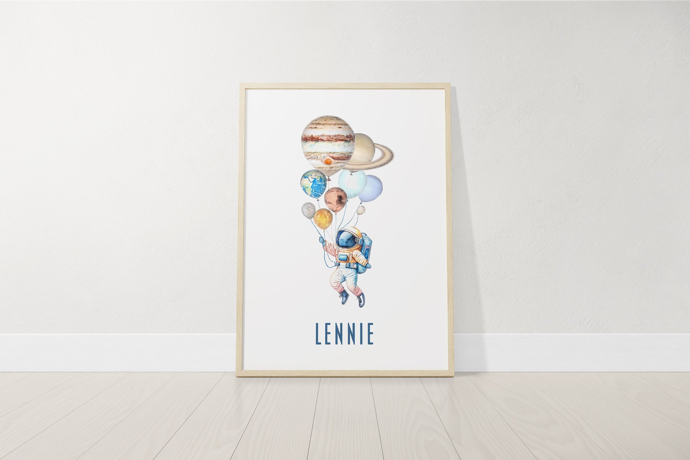 Personalised Space Nursery Set of 3 Prints, Solar System Nursery Wall Art Decor for Boys Nursery, Baby Boy Bedroom, Astronaut Kids Posters