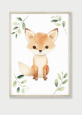 Load image into Gallery viewer, Woodland Animal Nursery Wall Prints, Set of 3, Forest Theme Decor For Babies Bedroom, Neutral Nursery Animal Wall Art, Botanical Playroom
