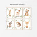 Load image into Gallery viewer, Woodland Animal Nursery Wall Prints, Set of 3, Forest Theme Decor For Babies Bedroom, Neutral Nursery Animal Wall Art, Botanical Playroom
