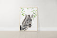 Load image into Gallery viewer, Personalised Name Print, Safari Animal Nursery Prints, Set Of 3 Jungle Theme Prints, Green Botanical, Neutral Nursery Decor, Kids Bedroom
