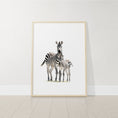 Load image into Gallery viewer, Safari Animal Prints for Nursery, Set of 3 Safari Animal Nursery Wall Art for Babies Room, Neutral Nursery Decor, Elephant Zebra Giraffe
