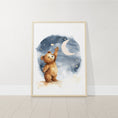 Load image into Gallery viewer, Teddy Bear Nursery Prints, Set Of 3 Nursery Prints for Baby Boys Bedroom, Boho Nursery Wall Art, Playroom Decor, Gender Neutral Nursery
