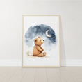 Load image into Gallery viewer, Teddy Bear Nursery Prints, Set Of 3 Nursery Prints for Baby Boys Bedroom, Boho Nursery Wall Art, Playroom Decor, Gender Neutral Nursery
