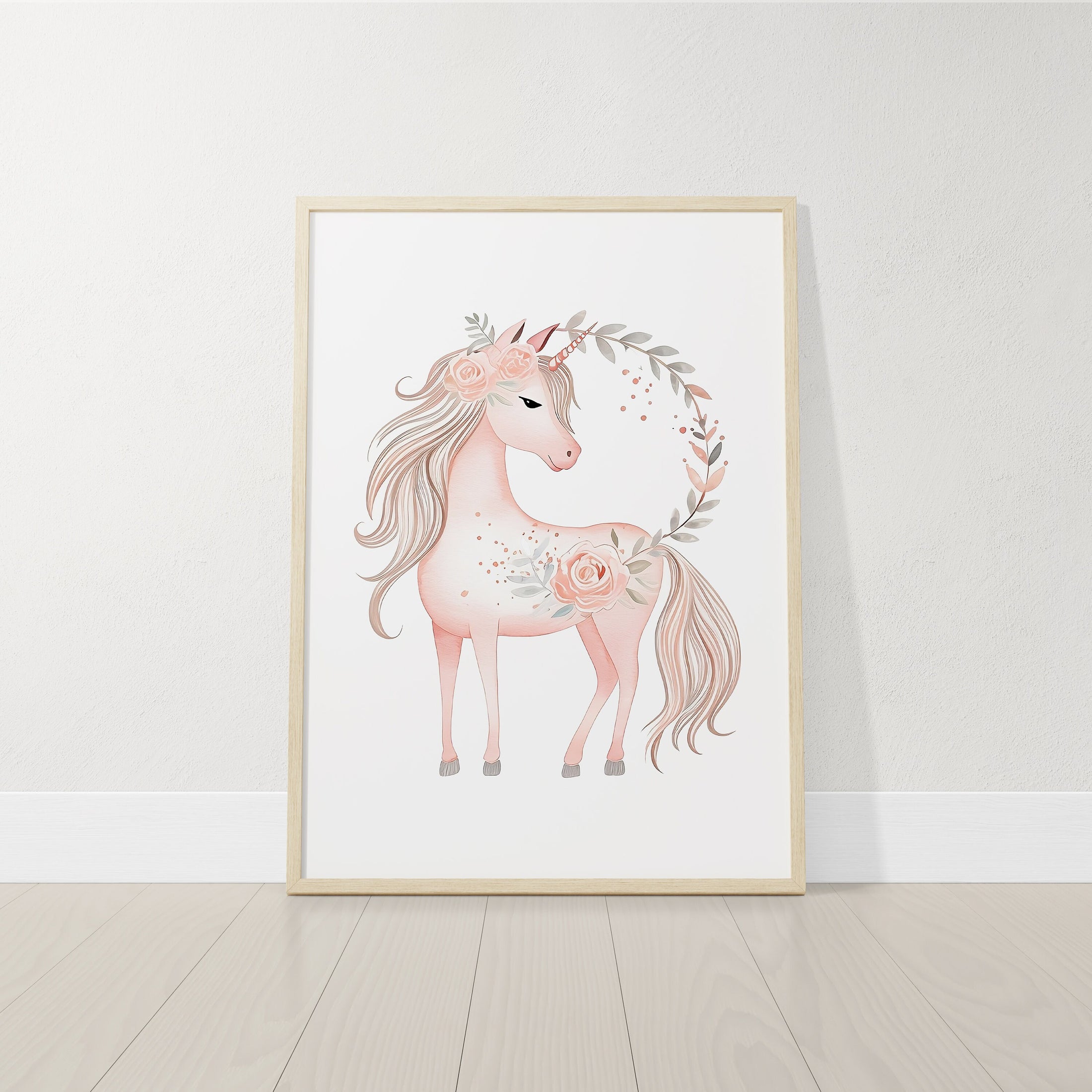 Set of 3 Pink Boho Unicorn Girls Nursery Prints, Unicorn Wall Art, Girls Bedroom Decor, Girls Playroom Posters, Girls Room Decor, Pink Theme