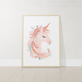 Load image into Gallery viewer, Set of 3 Pink Boho Unicorn Girls Nursery Prints, Unicorn Wall Art, Girls Bedroom Decor, Girls Playroom Posters, Girls Room Decor, Pink Theme
