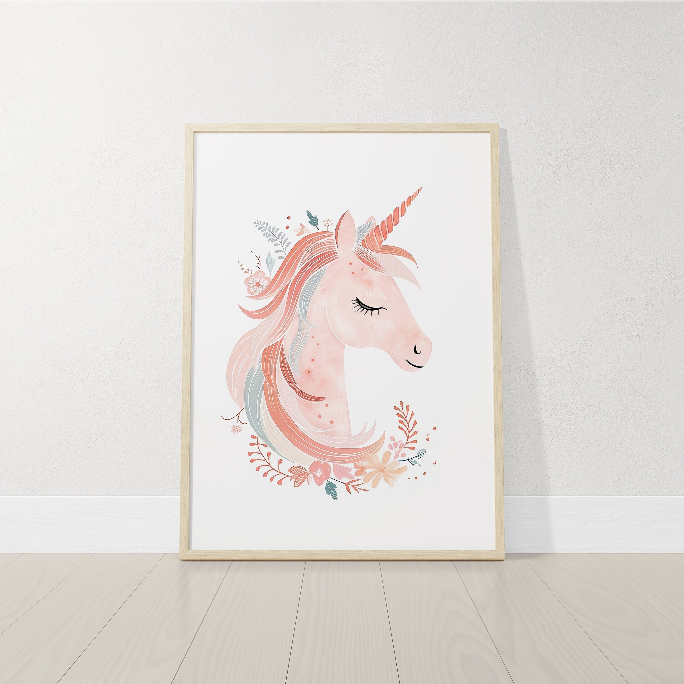 Set of 3 Pink Boho Unicorn Girls Nursery Prints, Unicorn Wall Art, Girls Bedroom Decor, Girls Playroom Posters, Girls Room Decor, Pink Theme