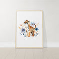Load image into Gallery viewer, Safari Animal Prints For Nursery, Set Of 6 Boho Wildflower Safari Nursery Wall Art for Baby Girl Room, Floral Nursery Decor, Animal Pictures
