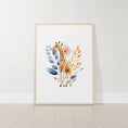Load image into Gallery viewer, Safari Animal Prints For Nursery, Set Of 6 Boho Wildflower Safari Nursery Wall Art for Baby Girl Room, Floral Nursery Decor, Animal Pictures
