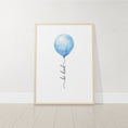 Load image into Gallery viewer, Set of 3 Blue Nursery Wall Prints, Balloons Print For Baby Boys Room, Blue Boys Bedroom Decor, Balloon Art, Toddler Playroom Pictures
