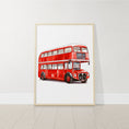 Load image into Gallery viewer, Vehicles Wall Art Set for Boys Room, Transport Nursery Prints, 9,6,4 or 3 Set of Vehicle Pictures, Construction Vehicles, Tractor, Bus, Car
