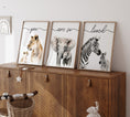 Load image into Gallery viewer, Safari Animal Prints for Nursery, Set of 3 Safari Animal Nursery Wall Art Prints for Babies Room, Neutral Nursery Decor, You Are So Loved
